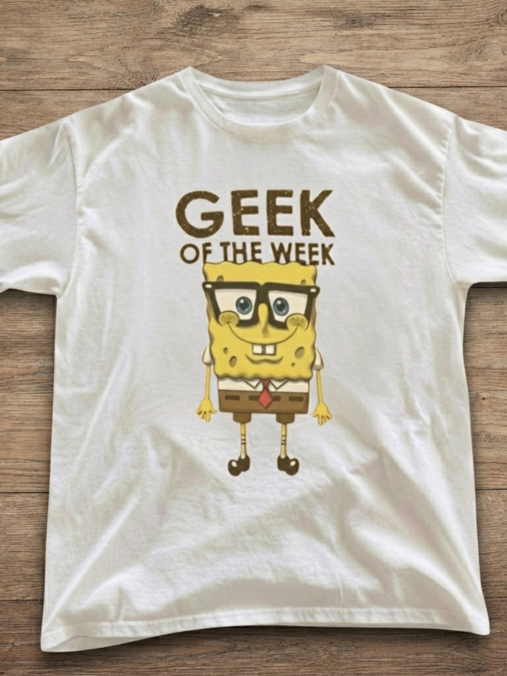 Gildan White 'Geek of the Week' Cartoon Graphic Tee